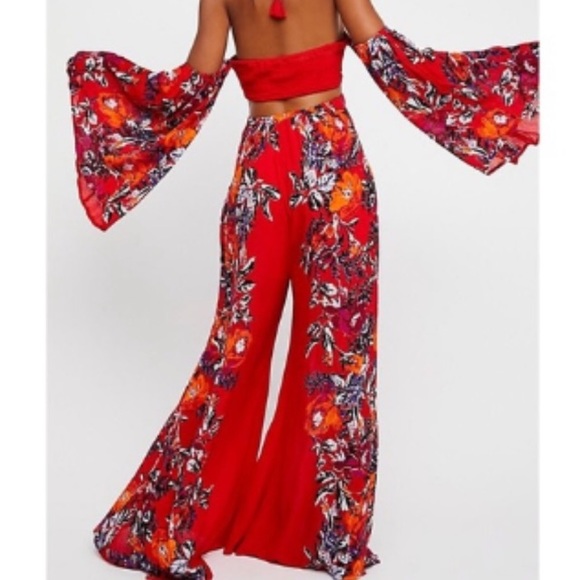 Free People Boho Falling Flowers Jumpsuit - Picture 2 of 8